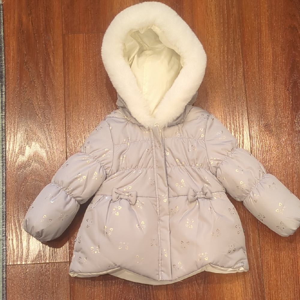 2T London Fog Light Gray Puffer Coat